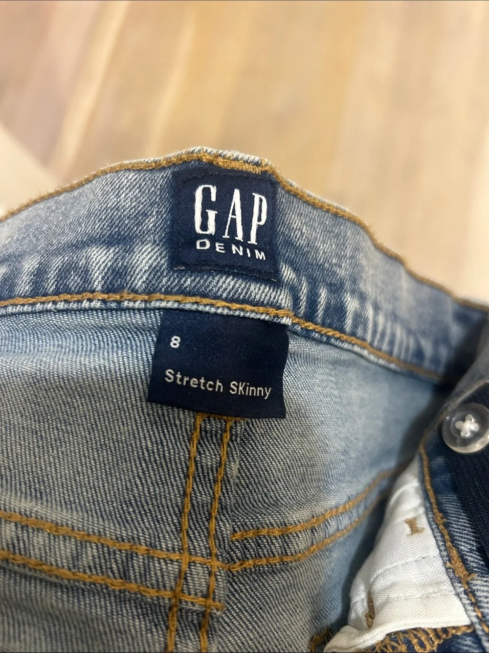 GAP kids boys Slim Straight Jeans in Faded Gray-Blue